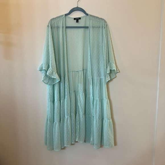 torrid Sweaters - Torrid Light Green Kimono